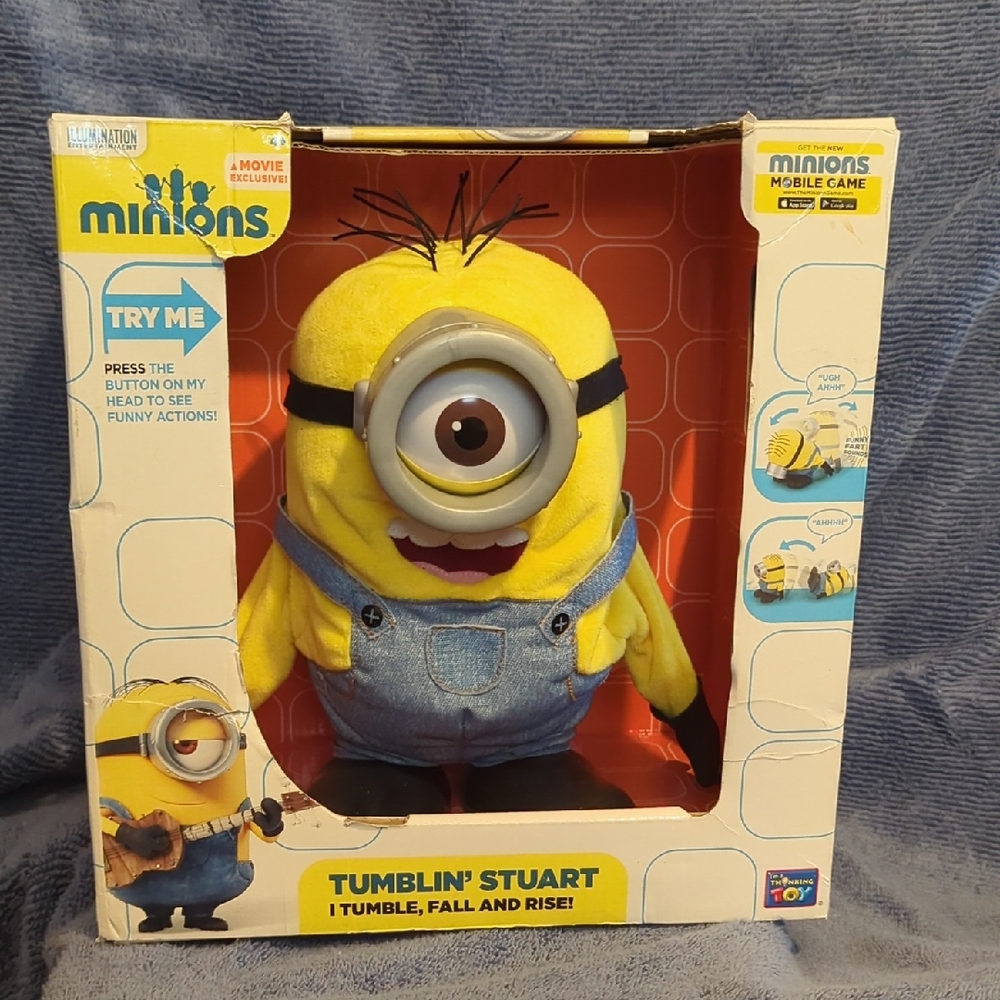Minions Despicable Me, Plush Tumblin' Stuart, NIB